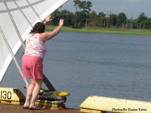 A jumper about to jump