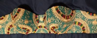 Turquoise Belly dancing costume BRA.